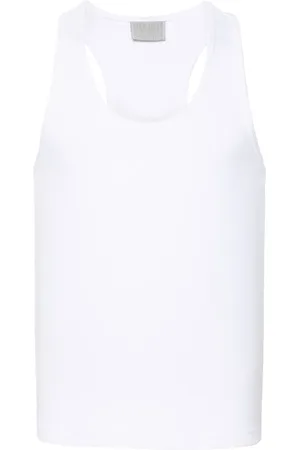 VTMNTS Paris logo-embroidered tank top