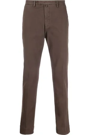 BRIGLIA Mid-rise tapered trousers