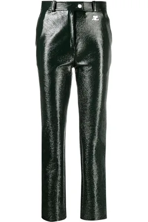 Courrèges Slim-cut vinyl trousers