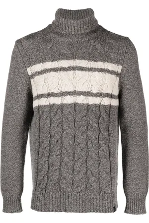 FAY Cable-knit roll-neck jumper
