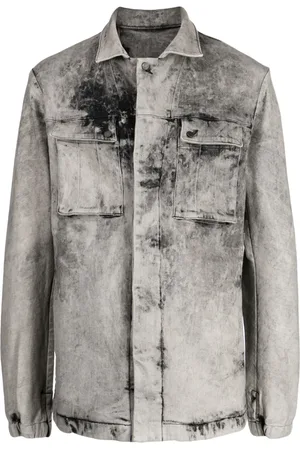 11 BY BORIS BIDJAN SABERI Distressed-effect cotton-blend denim jacket