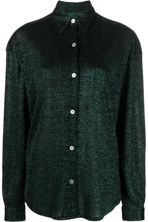 Jean Paul Gaultier 1980s lamé-effect button-up shirt