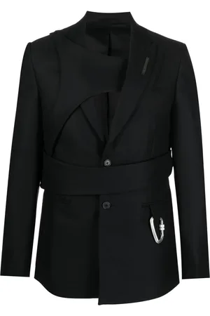 HELIOT EMIL Carabiner-detail striped blazer
