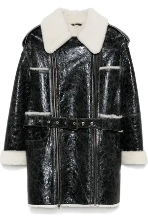 Manokhi Crinkled leather coat