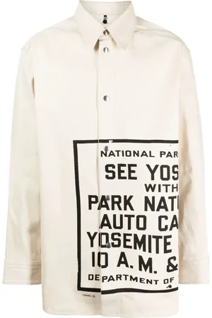 OAMC Text-print cotton shirt