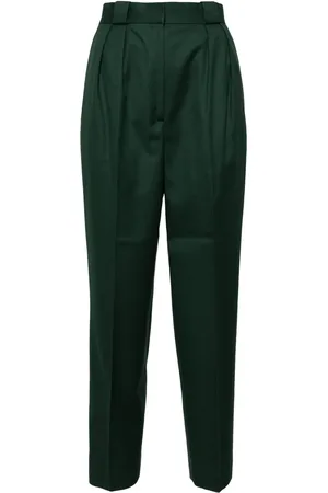 Dior High-waisted pleated wool trousers