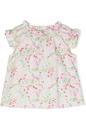Il gufo Floral-print poplin blouse