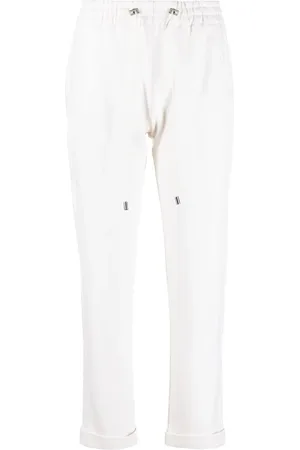 COLOMBO Elasticated drawstring-waistband trousers