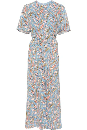 SALONI Isa ruffled midi dress