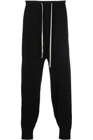 Rick Owens Drawstring-waist cashmere track pants