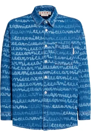 Marni Handwriting-print denim shirt