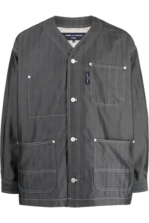 Comme des Garçons Contrast-stitching shirt jacket