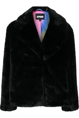 Apparis Notched-lapel faux-fur jacket