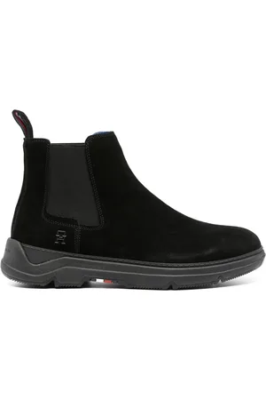 Tommy Hilfiger Logo-plaque leather boots