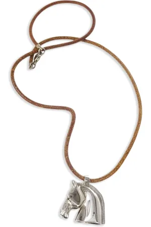 Hermès 1990-2000s horse-pendant necklace