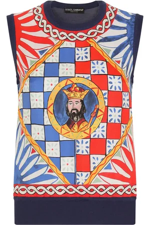 Dolce & Gabbana Carretto-print silk vest