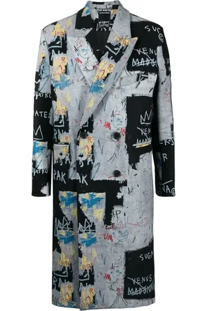 MISBHV Graphic-print double-breasted coat