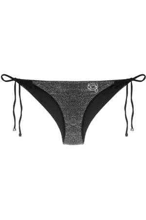 Karl Lagerfeld Ikon lurex tie-fastening bikini bottoms