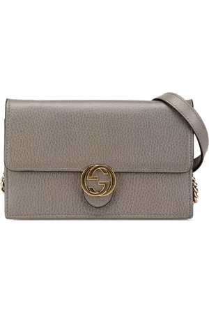 Gucci 2016-2024 Leather Interlocking G Dollar Wallet on Chain crossbody bag