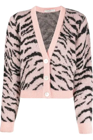 Alessandra Rich Animal-pattern knit cardigan