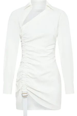 DION LEE Asymmetric gathered mini dress