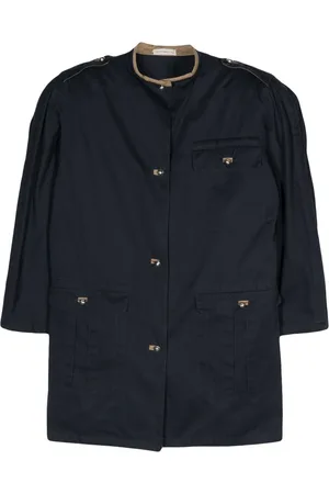 VERSACE 1980s button-up cotton military jacket
