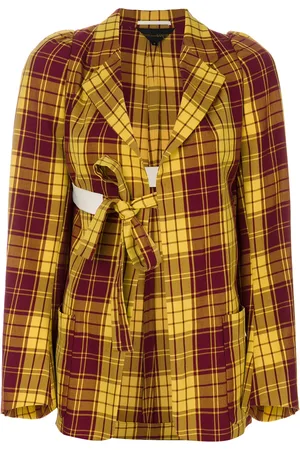 Comme des Garçons Tartan tied-up blazer