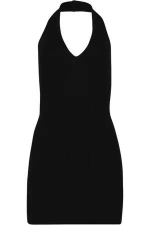 ÉTERNE Halterneck open-back minidress
