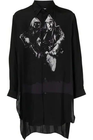 YOHJI YAMAMOTO Graphic-print cotton shirt