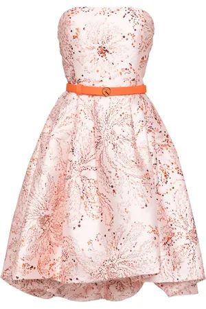 Saiid Kobeisy Printed strapless midi dress