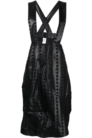 Comme des Garçons Faux-leather pinafore skirt