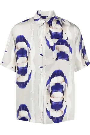 HENRIK VIBSKOV Transfered abstract-print crepe shirt