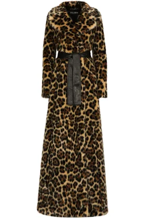 Dolce & Gabbana Leopard-print faux-fur coat