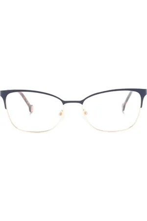 Carolina Herrera Metallic rectangular-frame glasses