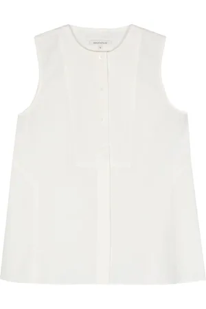 Maison Kitsuné Crinkled sleeveless shirt