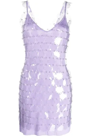Paco rabanne Sequinned V-neck mini dress