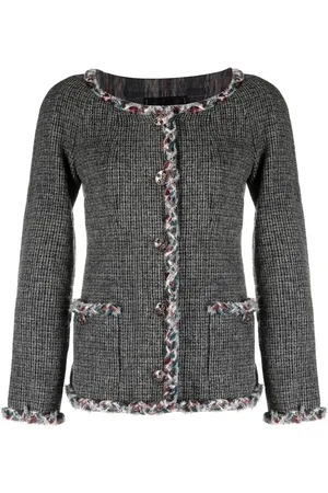 CHANEL 2010s bouclé-knit wool jacket