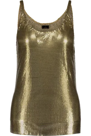 Paco rabanne Scoop-neck chainmail top