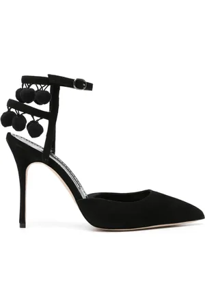 Manolo Blahnik Pom-pom detail pointed pumps