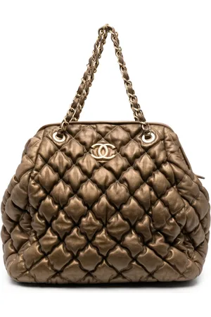CHANEL 2009-2010 Bolla diamond-quilted tote bag