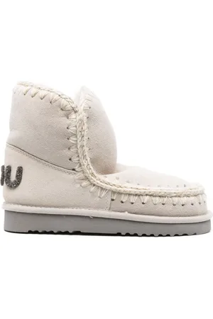 Mou Whipstitch-detail sheepskin boots