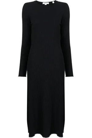 Vince Ribbed-knit midi dress