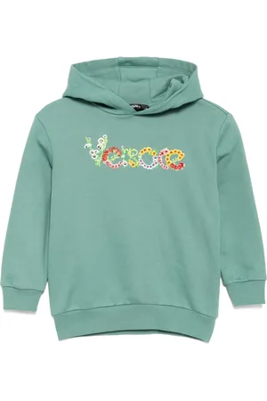 VERSACE Logo-embroidered hoodie