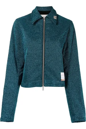 Maison Mihara Yasuhiro Logo-patch zip-up shirt jacket