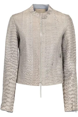 Prada 2000 snakeskin zip-up jacket