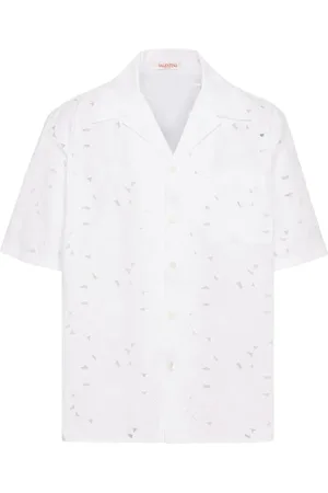 VALENTINO GARAVANI Broderie-anglaise bowling shirt