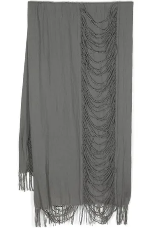 YOHJI YAMAMOTO Distressed-finish wool scarf