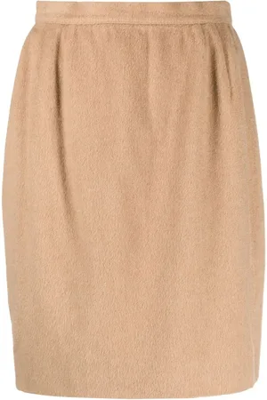 VALENTINO GARAVANI 1980s gathered detailing pencil skirt