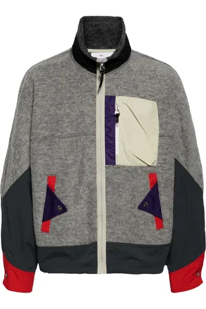 TOGA PULLA Colour-block panelled bomber jacket