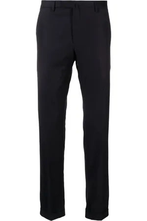 BRIGLIA Mid-rise virgin wool tapered trousers